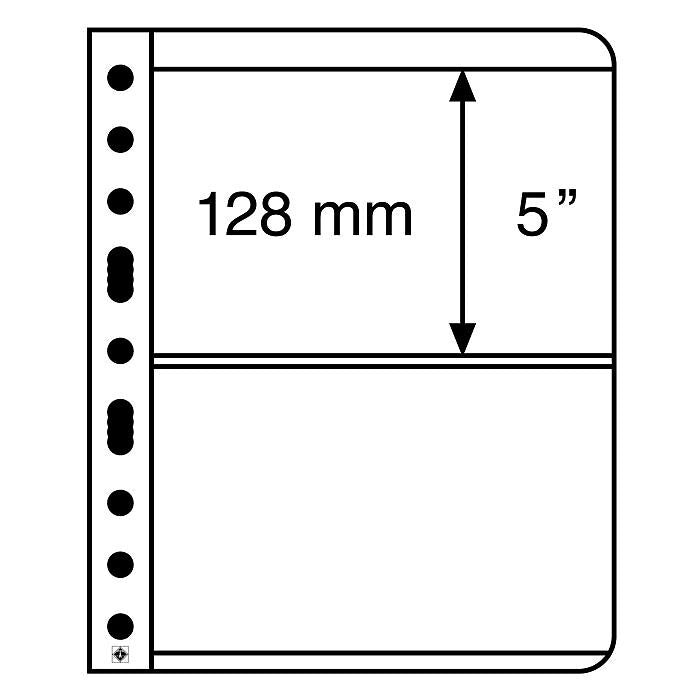 Plastic Pockets Vario, 2-Way Division, Clear Film, 25 per Pack