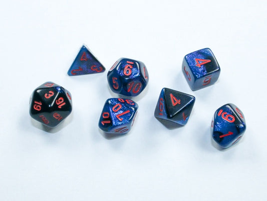 Mini Gemini 7-Die Set Black-Starlight/Red (CHX20658)
