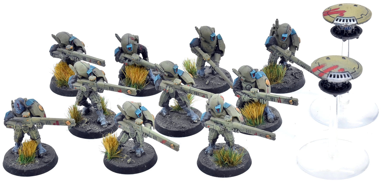 TAU EMPIRE 12 Strike Team #5 WELL PAINTED Warhammer 40K