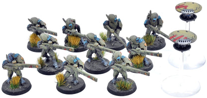 TAU EMPIRE 12 Strike Team #5 WELL PAINTED Warhammer 40K