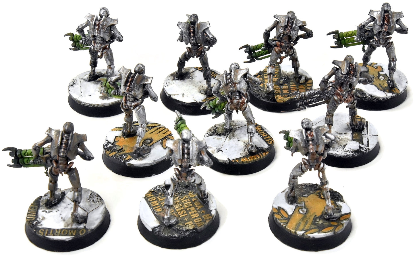 NECRONS 10 NECRON Warriors #1 WELL PAINTED Warhammer 40k