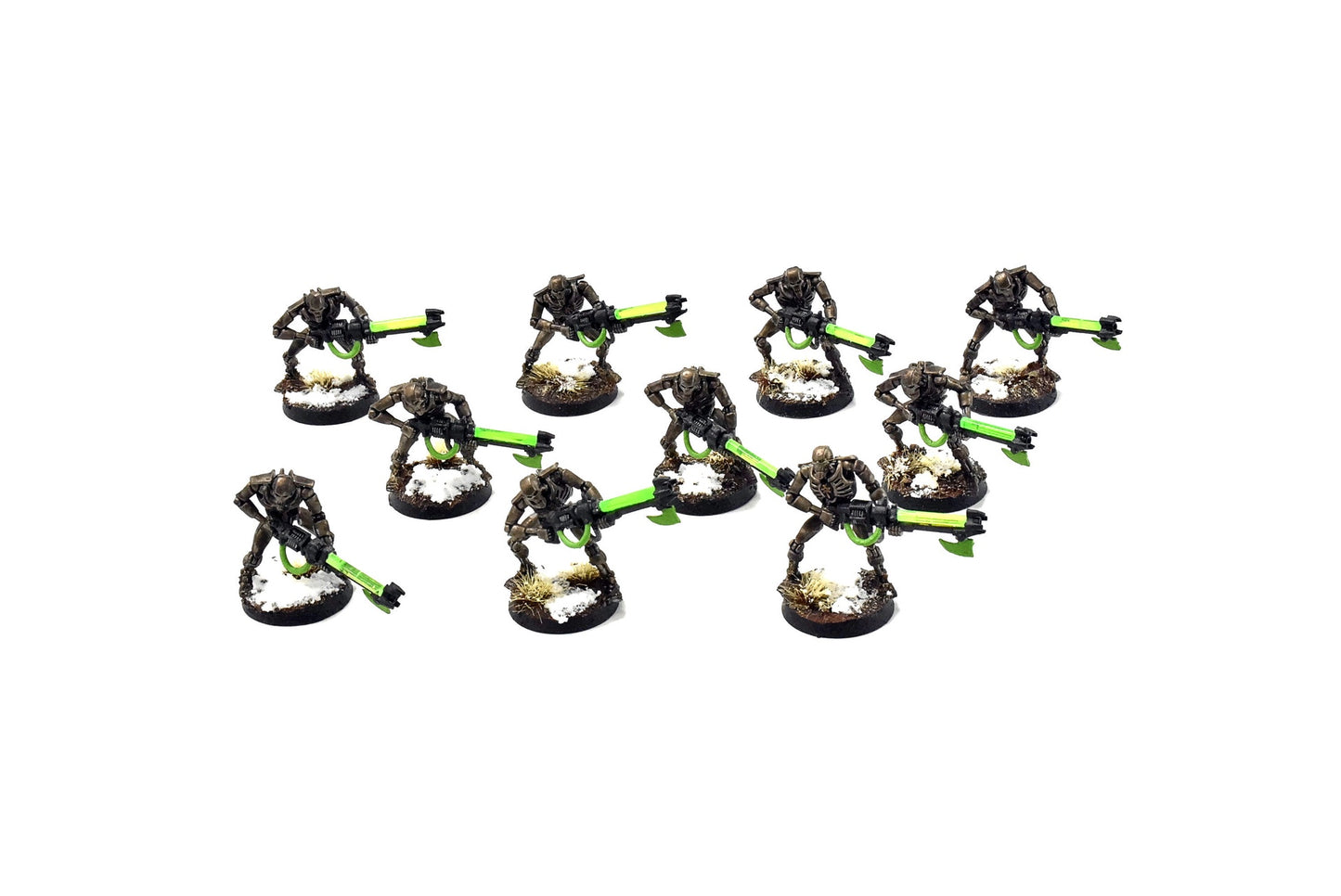 NECRONS 10 NECRON Warriors #1 WELL PAINTED Warhammer 40k