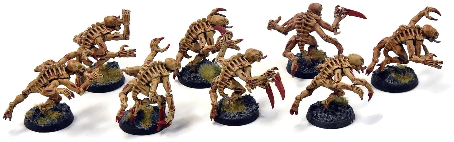 TYRANIDS 8 Genestealers #2 WELL PAINTED Warhammer 40K