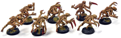 TYRANIDS 8 Genestealers #2 WELL PAINTED Warhammer 40K