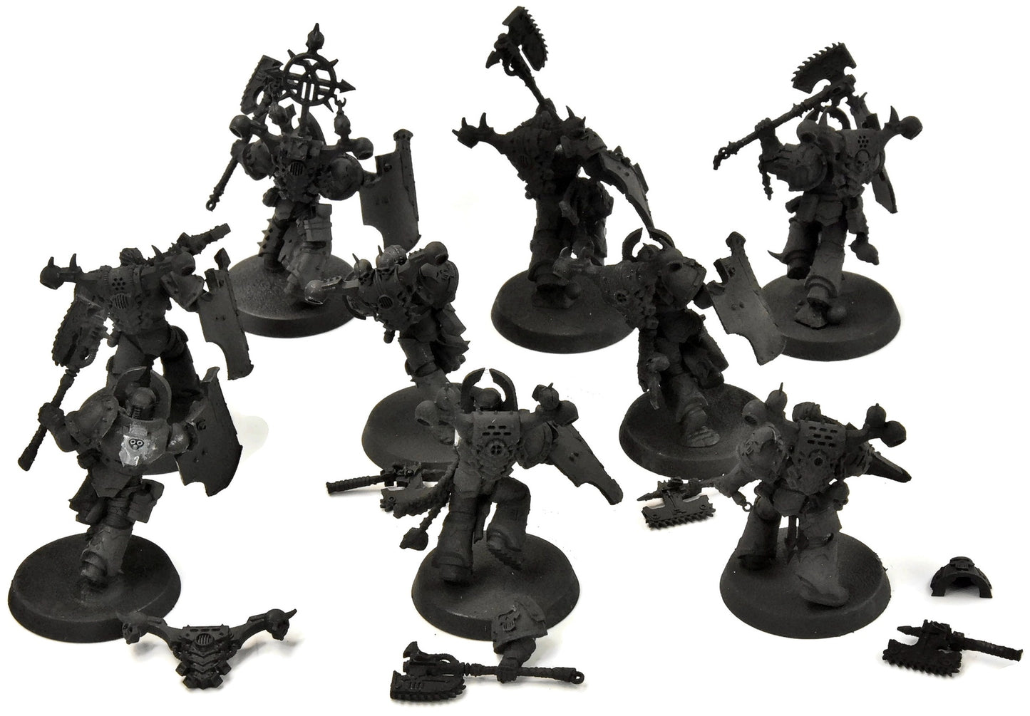 SLAVES TO DARKNESS 9 Khorne Berzerkers #1 converted with shields Sigmar