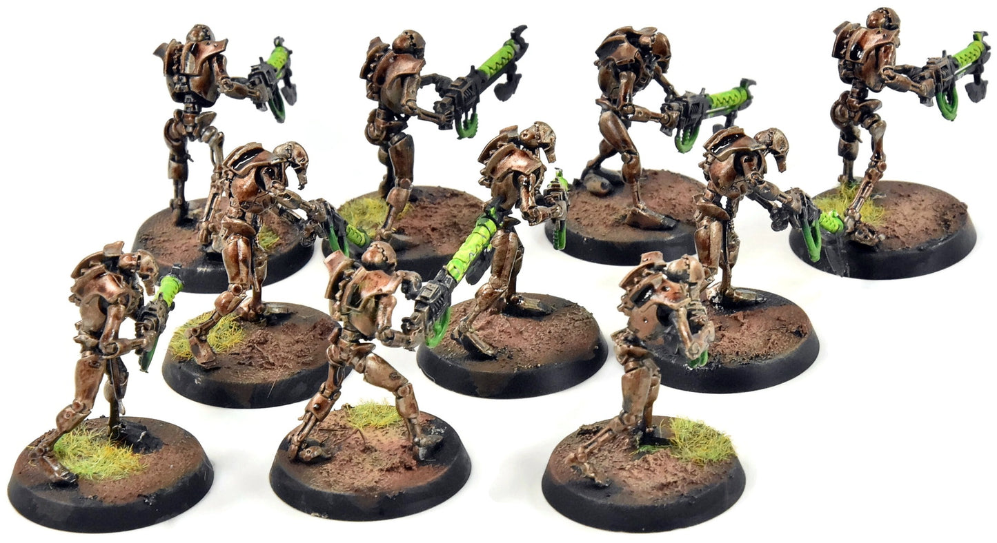 NECRONS 10 Warriors #1  Warhammer 40K WELL PAINTED