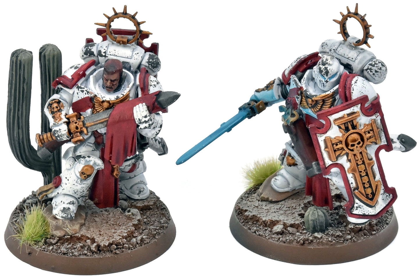 SPACE MARINES 2 Bladeguard Veterans #2 WELL PAINTED 40K White Scars