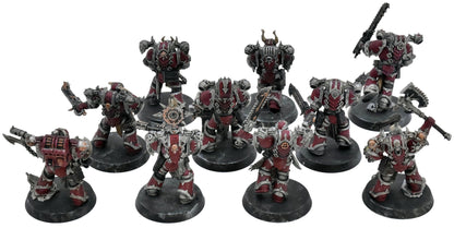 CHAOS SPACE MARINES 10 Legionaries #1 WELL PAINTED Warhammer 40K