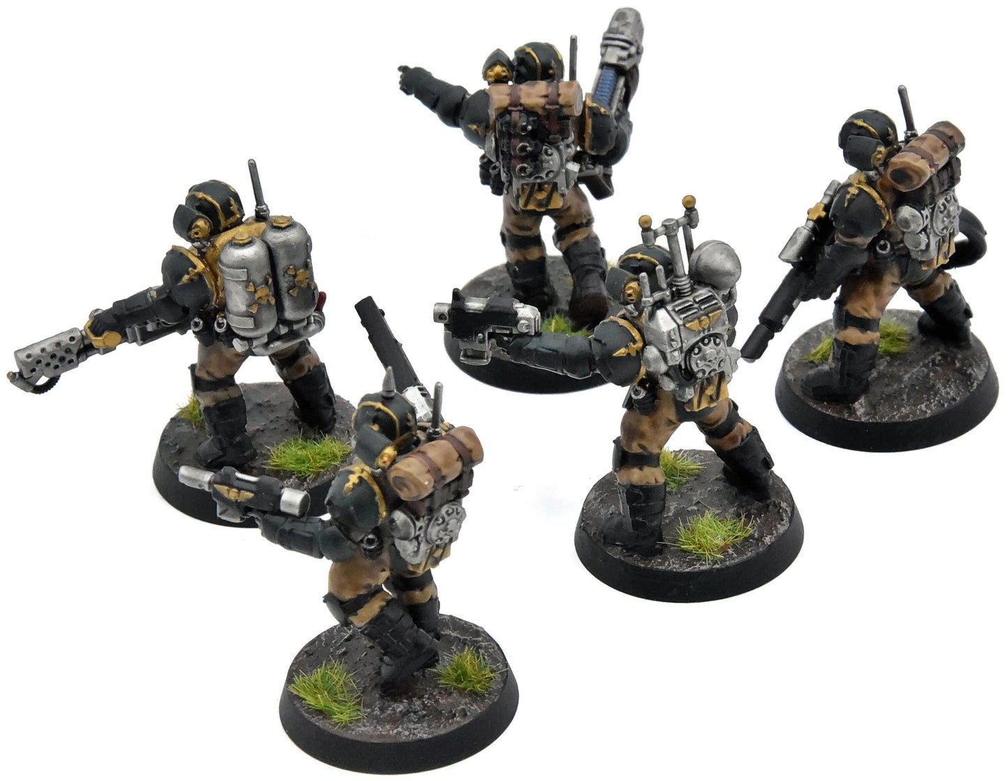 ASTRA MILITARUM 5 tempestus scions #1 WELL PAINTED Warhammer 40K