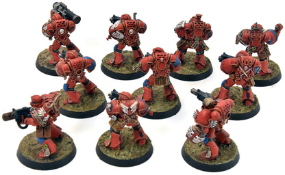 BLOOD ANGELS 10 Tactical Space Marines #1 WELL PAINTED Warhammer 40K