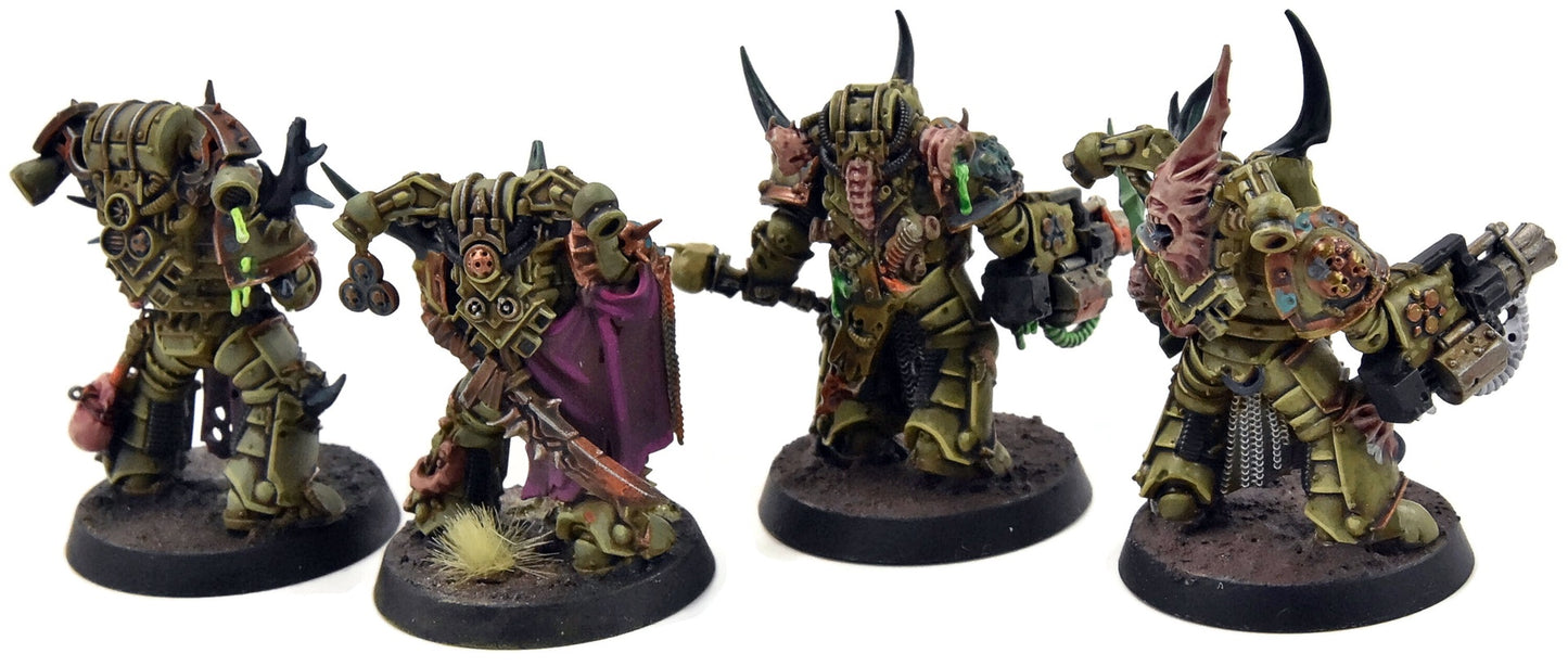 DEATH GUARD 4 Plague Marines with Special Weapons #4 PRO PAINTED 40K