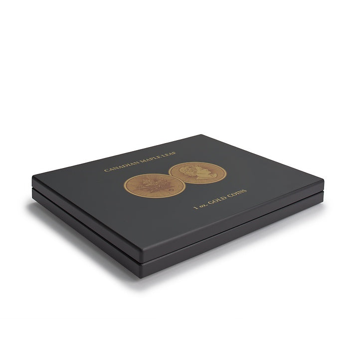 Presentation case for 30 Maple Leaf gold coins in capsules