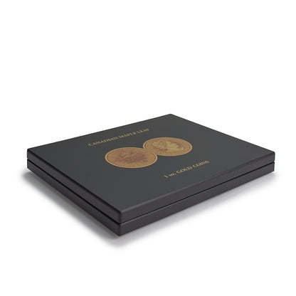 Presentation case for 30 Maple Leaf gold coins in capsules