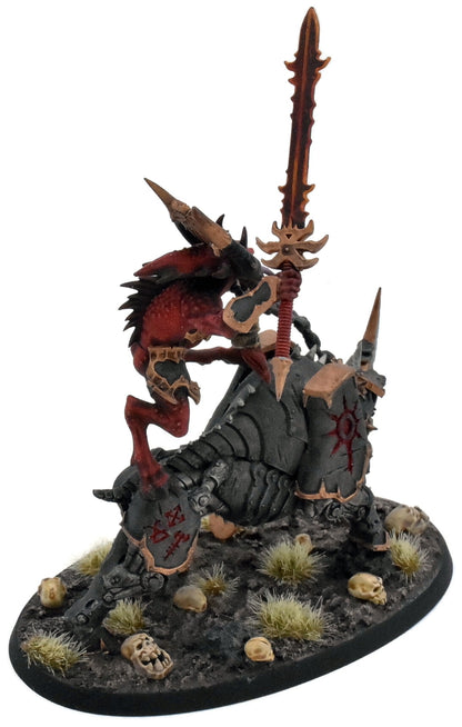 CHAOS DAEMONS Herald on juggernaut converted #1 WELL PAINTED Warhammer 40K