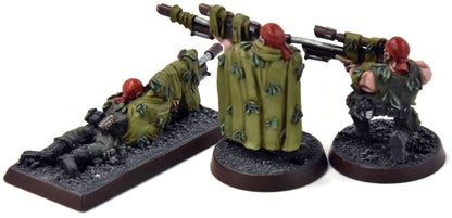ASTRA MILITARUM 3 Catachan Snipers #1 METAL Warhammer 40K WELL PAINTED