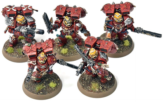 BLOOD ANGELS 5 Vanguard Veteran Squad #13 PRO PAINTED Warhammer 40K