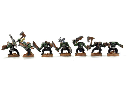 ORKS 12 Ork Boyz With Nob #7 WELL PAINTED 40K
