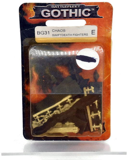 Battlefleet Gothic - Chaos Swiftdeath Fighters #1 METAL BG31 40K Sealed