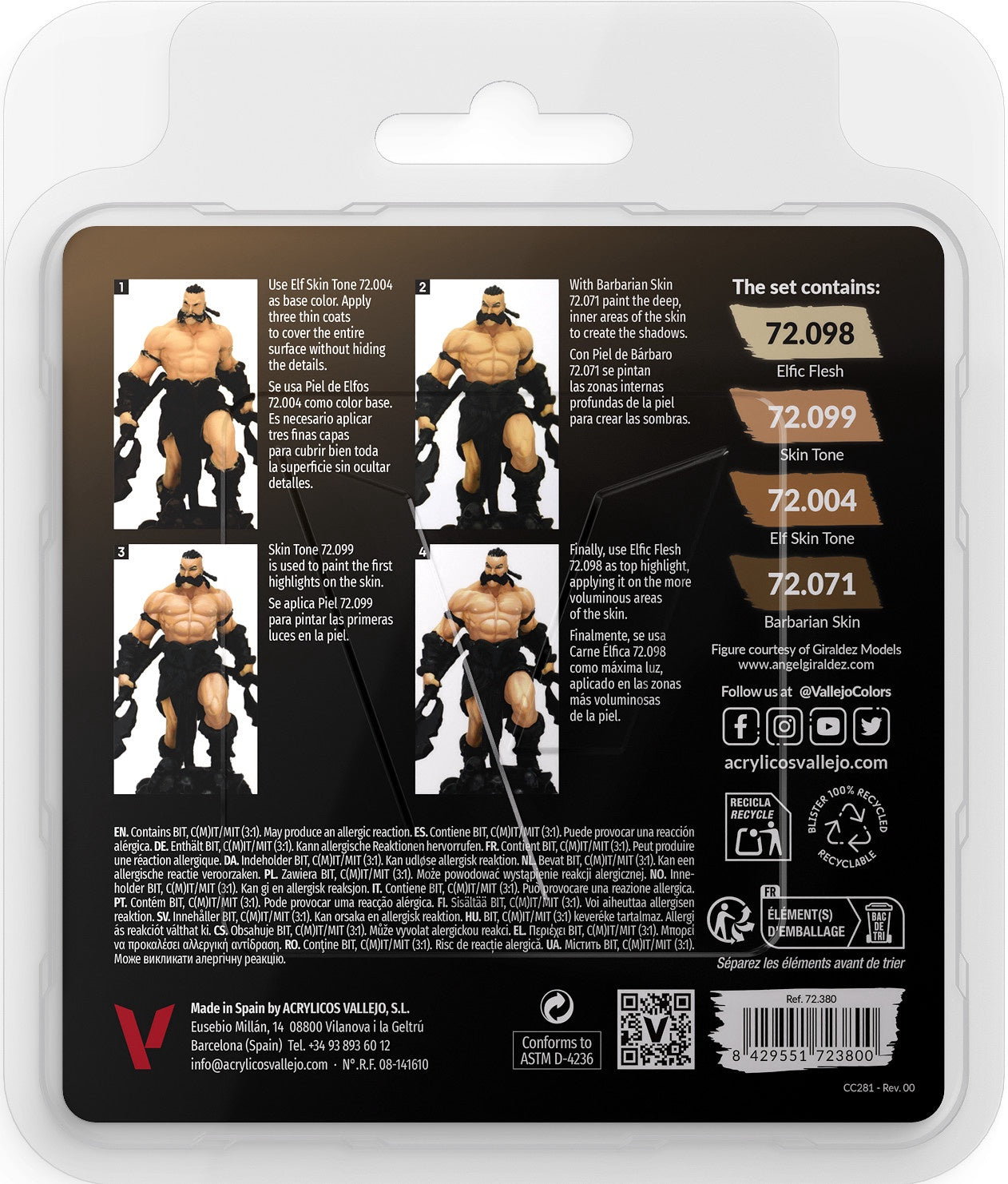 Vallejo Game Color Set Tanned Skin