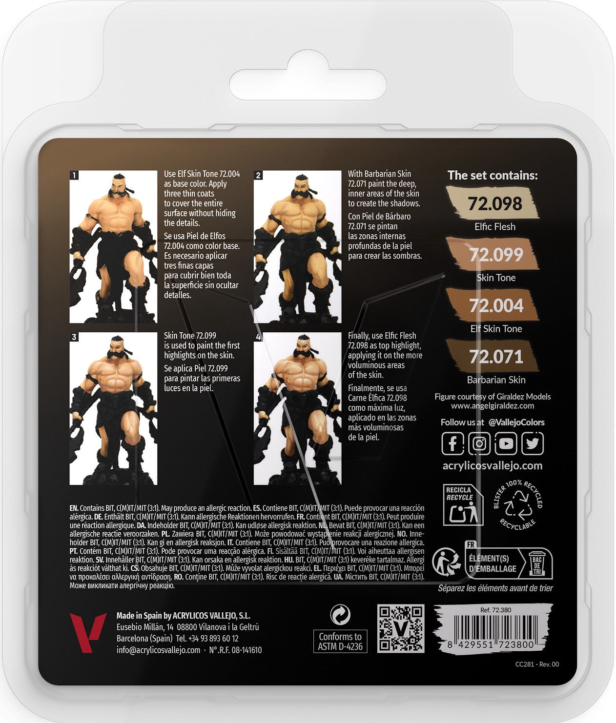 Vallejo Game Color Set Tanned Skin