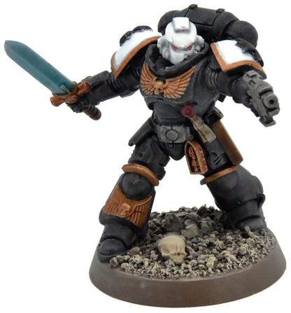 SPACE MARINES Lieutenant #1 WELL PAINTED Warhammer 40K Black Templars