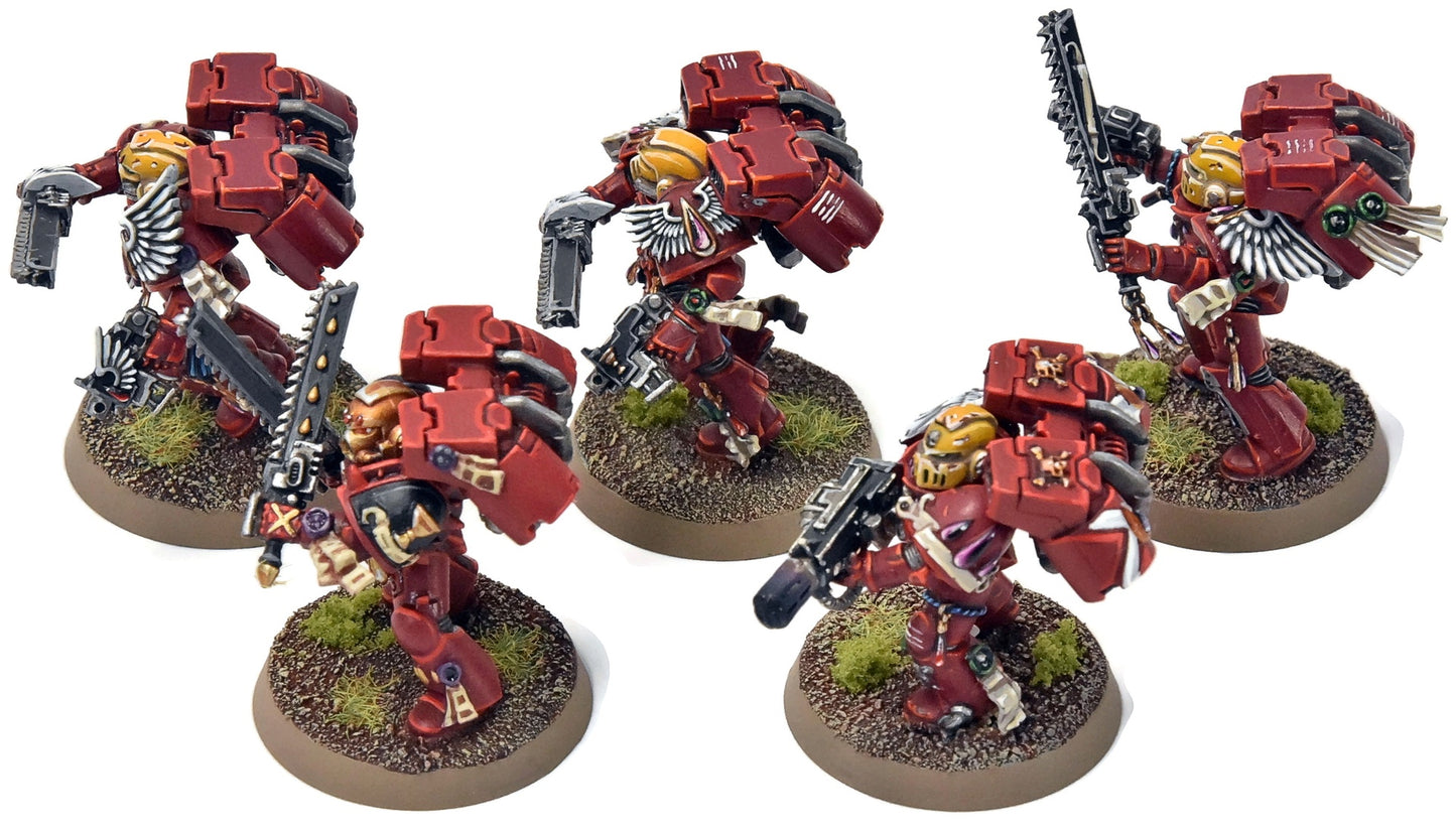BLOOD ANGELS 5 Vanguard Veteran Squad #16 PRO PAINTED Warhammer 40K