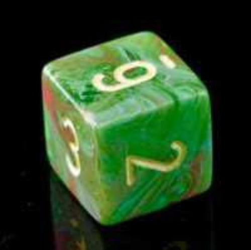 Vortex 10 * D10 Slime / Yellow Chessex Dice (CHX27315)