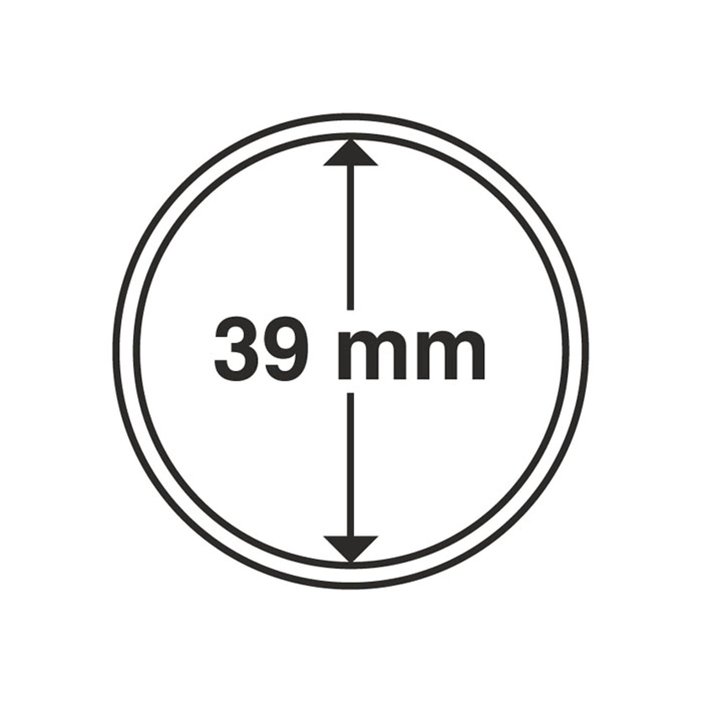 Coin Capsules Inner Diameter 39 MM