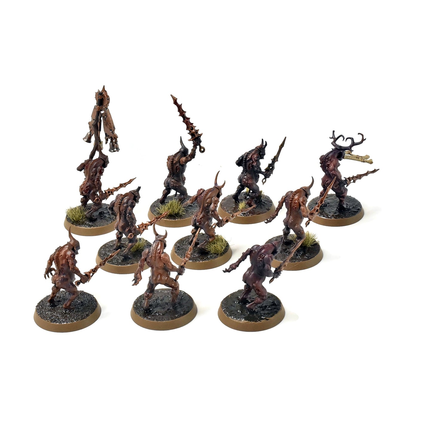 CHAOS DAEMONS 10 Plaguebearers #3 PRO PAINTED 40K SIGMAR
