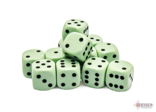 Opaque 12d6 Pastel Green/black 16mm