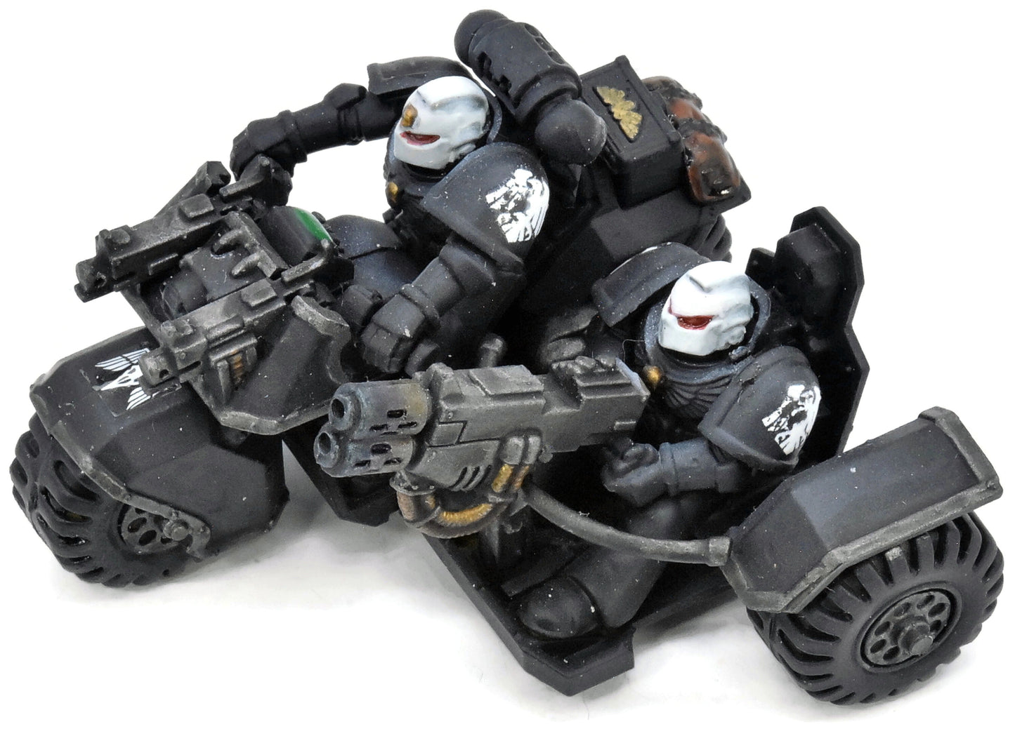SPACE MARINES Attack Bike #2 Warhammer 40K Raven Guard WELL PAINTED