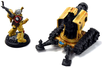 SPACE MARINES Imperial Fists Thunder Fire Cannon Custom Crew #1 WELL PAINTED 40K