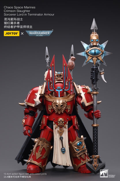 Crimson Slaughter Sorcerer Lord in Terminator Armour Chaos Space Marines Joy Toy