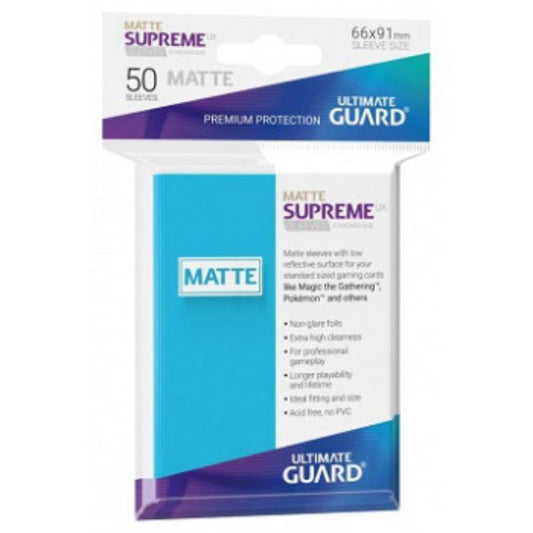 Ultimate Guard Sleeves Supreme Ux Matte Light Blue 50Ct