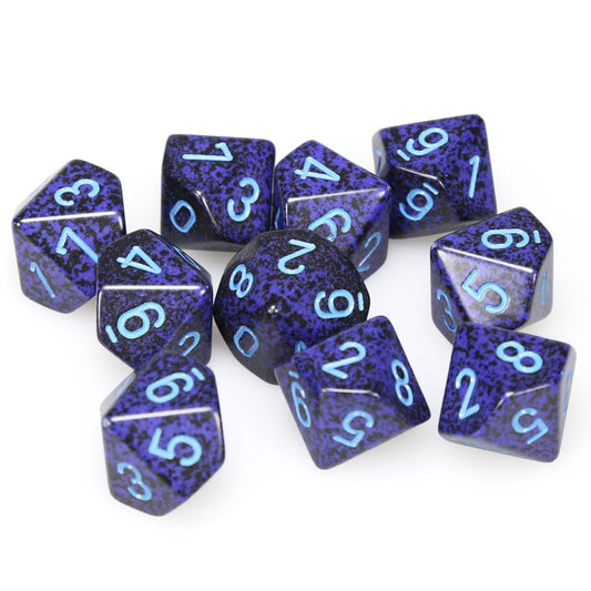 Speckled 10 * D10 Cobalt Chessex Dice (CHX25107)