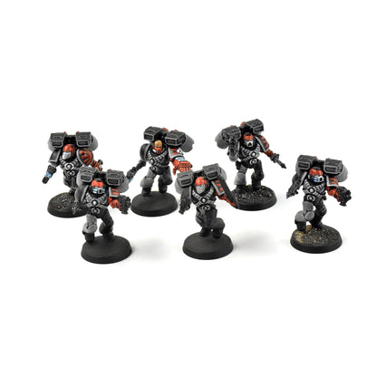 SPACE MARINES 6 Assault Marines #2 WELL PAINTED Warhammer 40K