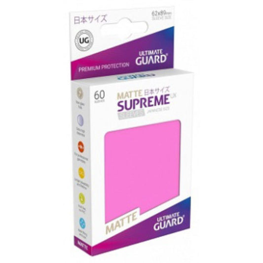 Ultimate Guard Sleeves Supreme Ux Small Matte Pink 60Ct