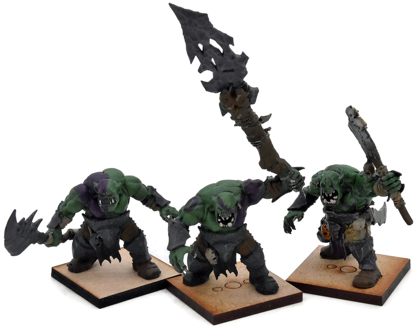 ORCS & GOBLINS 3 Savage Orcs #1 CONVERTED Warhammer Fantasy 32Mm