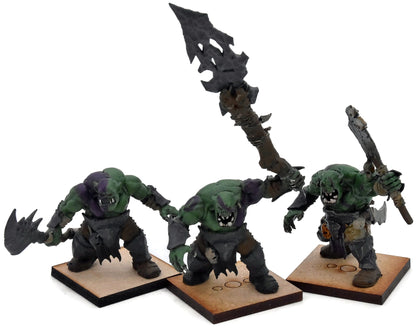 ORCS & GOBLINS 3 Savage Orcs #1 CONVERTED Warhammer Fantasy 32Mm