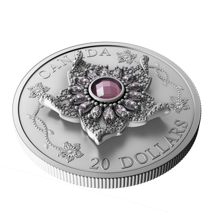 Crown Jewels Series: Williamson Diamond Brooch – 1 oz. $20 Fine Silver Coin(250100)