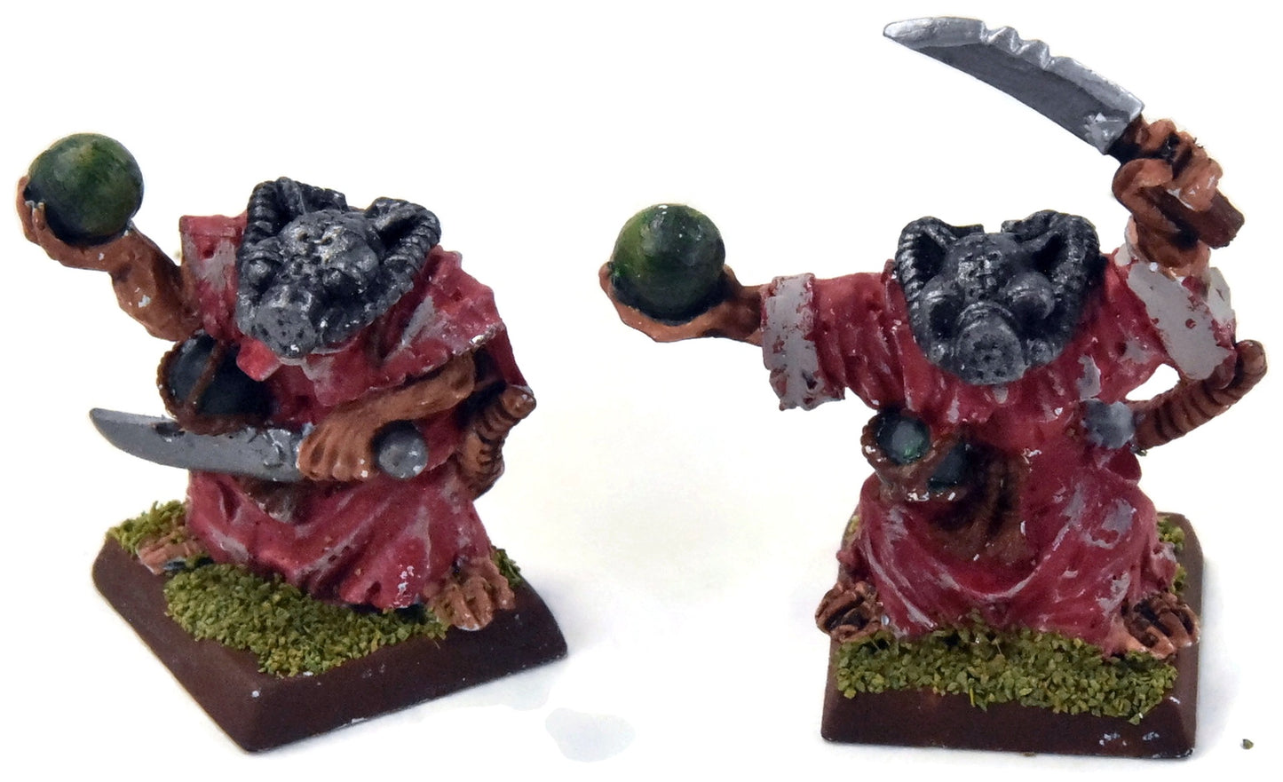 SKAVEN 2 Skryre Acolytes #1 METAL No backpacks Warhammer Fantasy