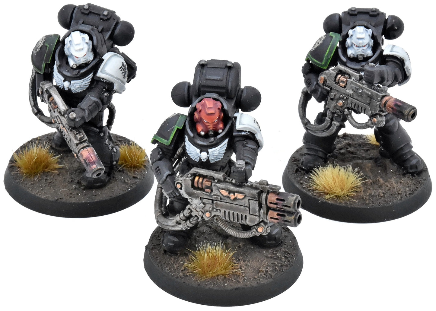 SPACE MARINES 3 Primaris Eradicators #2 WELL PAINTED 40K Raven Guard