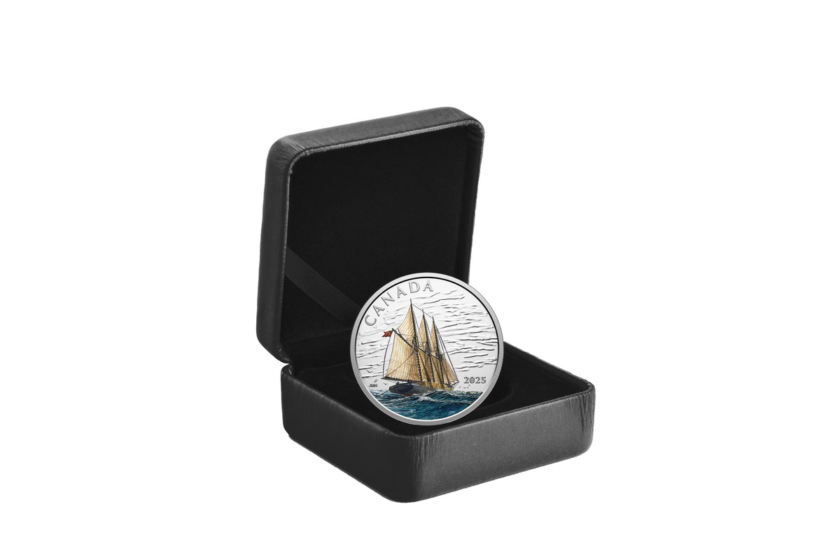 Tall Ships: Three-masted Schooner – $15 Fine Silver Coin (250549)