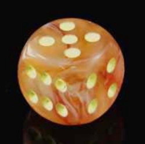 Ghostly Glow 10 * D10 Orange / Yellow Chessex Dice (CHX27323)