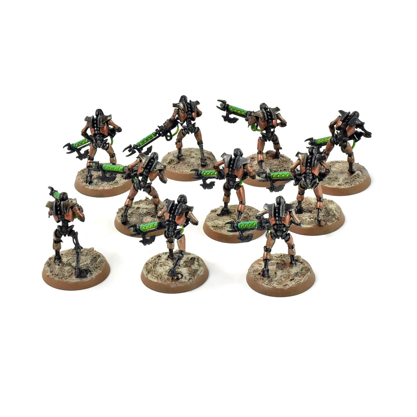 NECRONS 10 Warriors #4 WELL PAINTED Warhammer 40K