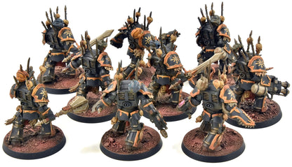 CHAOS SPACE MARINES 9 Terminators #1 WELL PAINTED Warhammer 40K