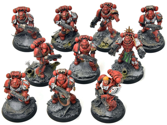 BLOOD ANGELS 10 Tactical Marines #21 PRO PAINTED Warhammer 40K