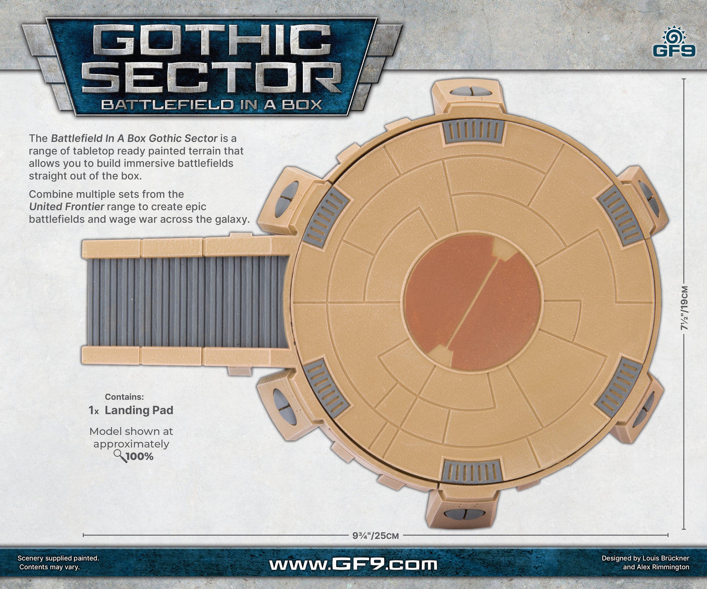 Battlefield In A Box - Gothic Sector United Frontier Landing Pad