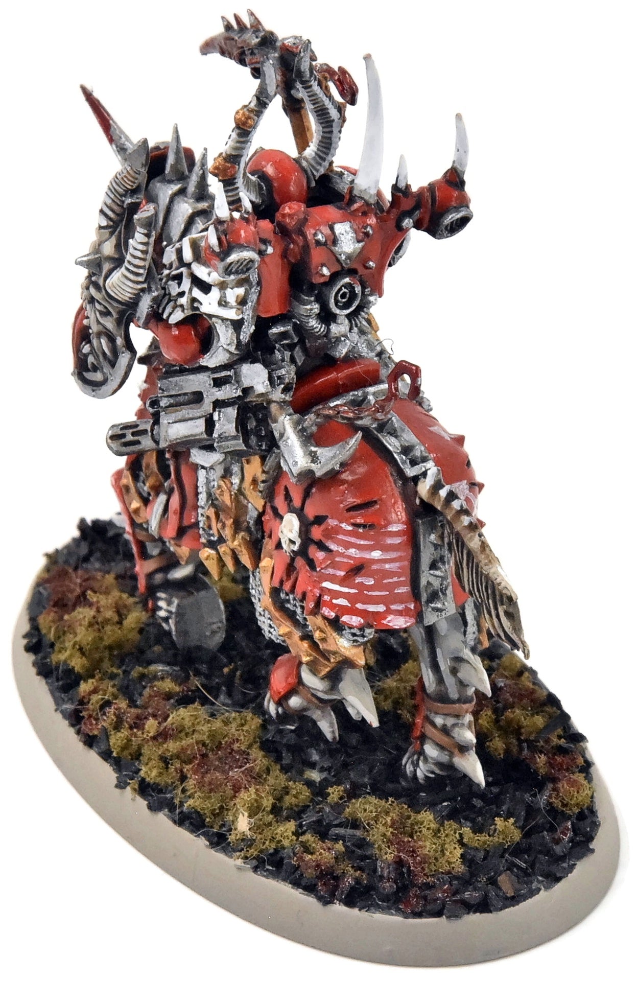 CHAOS SPACE MARINES Chaos Lord on bike converted #1 WELL PAINTED Warhammer 40K