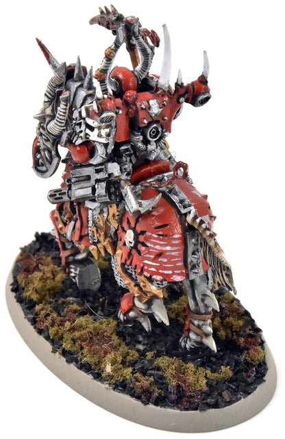 CHAOS SPACE MARINES Chaos Lord on bike converted #1 WELL PAINTED Warhammer 40K